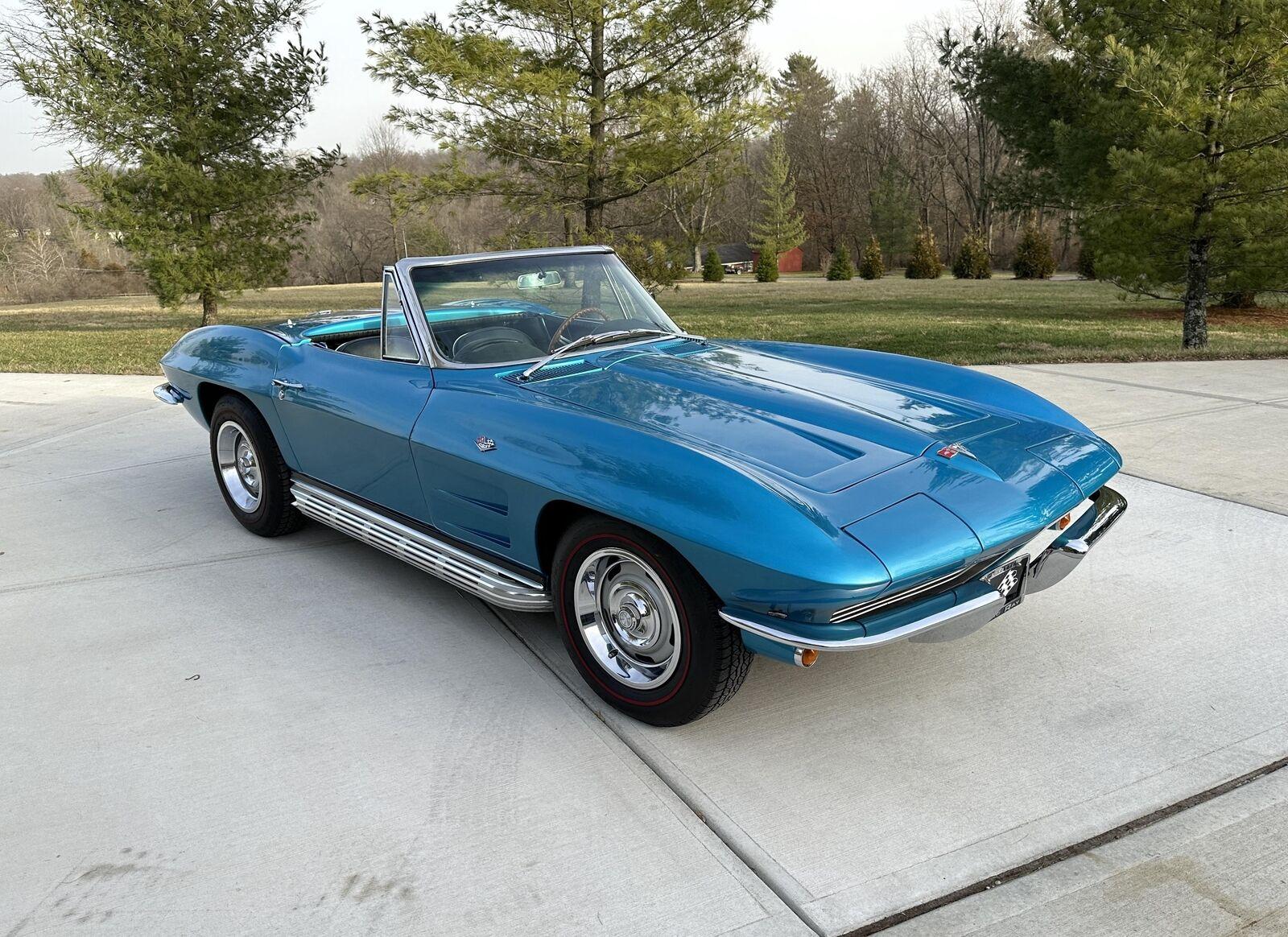 Cars 1964 CHEVROLET Corvette BEAUTIFUL LEMANS BLUE PAINT 327 4SPD