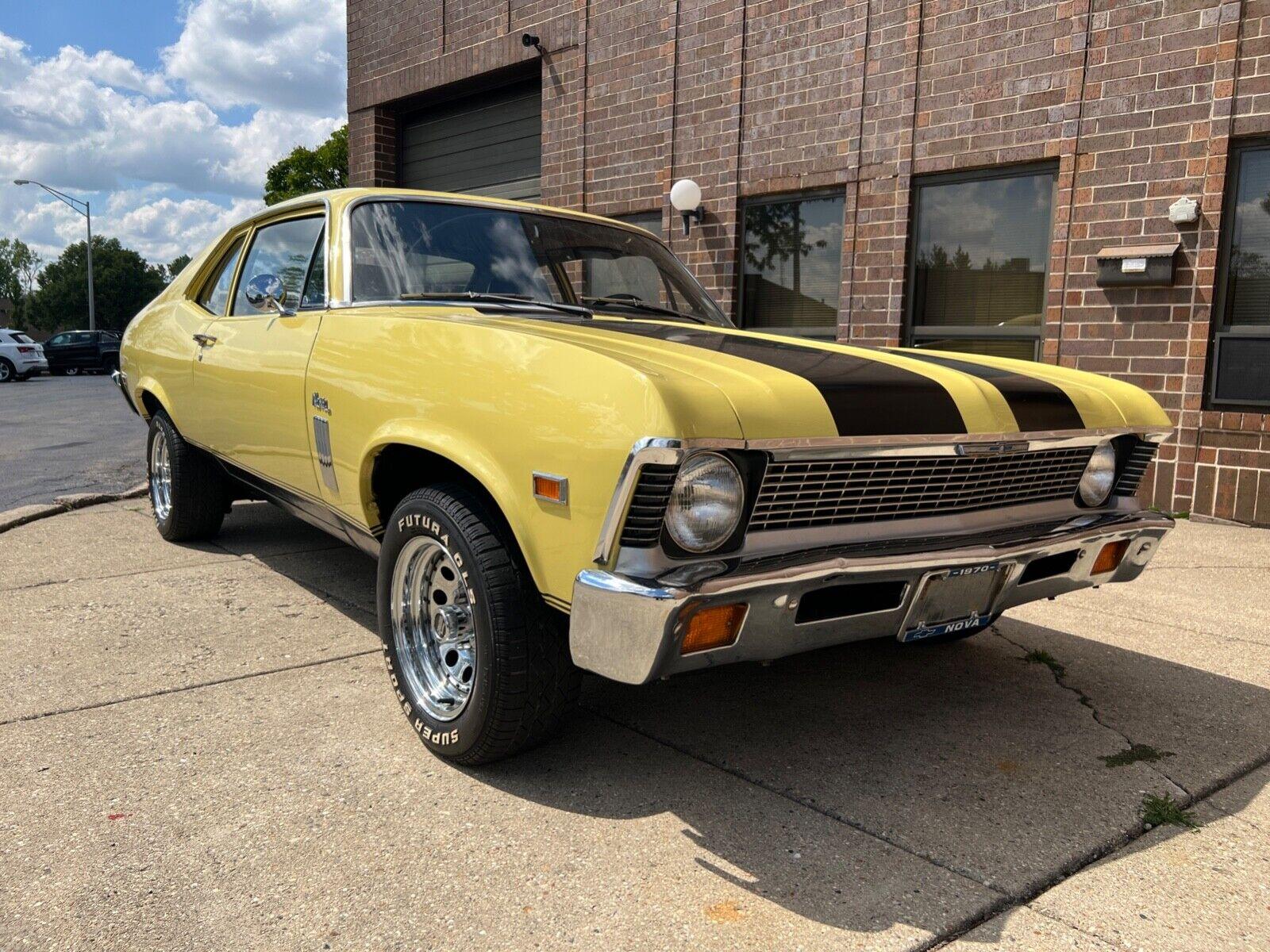 Cars - 1970 Chevrolet Nova Finished In Soft Yellow With Black Interior