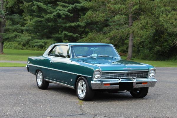 Cars - 1966 Chevrolet Nova Chevy II Emerald Turquoise exterior 95036 Miles