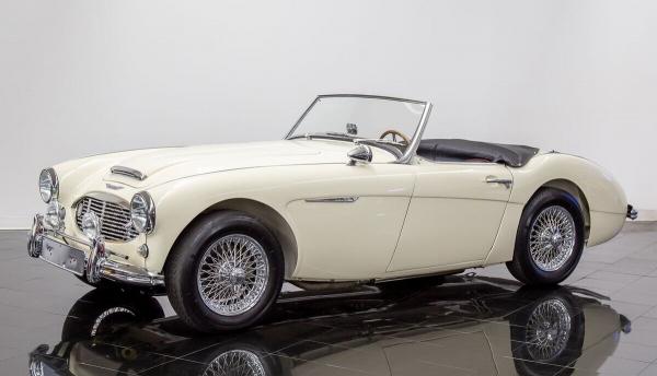 1959 Austin Healey 100 6 BN6 gorgeous Ivory White with Black Leather 3874 Miles