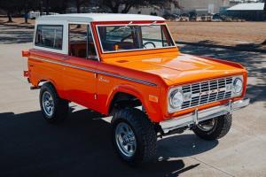 1973 Ford Bronco Custom SUV Grabber Orange Laser Straight body panels