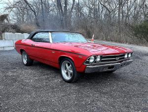 1969 CHEVELLE SS 396 SS 396 4SPD BEAUTIFUL VIPER RED PAINT
