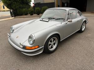 1973 Porsche 911 911S Sunroof Coupe Silver Metallic on Red Leather