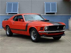 1970 Ford Mustang Boss 302 rotisserie restoration Calypso Coral