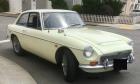 1969 MG MGC MGB refinished in the original Snowberry White paint