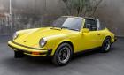 1976 Porsche 911 Targa factory color Light Yellow black Targa roof panel