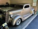 1935 Ford 3 Window Chevy Silver Aluminum Coupe