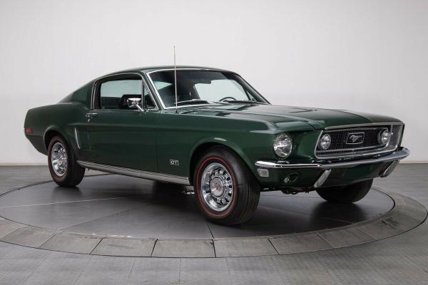 Cars - 1968 Ford Mustang GT Highland Green Fastback 390 V8 81195 Miles