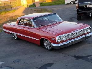 1963 Chevrolet Impala restomod LS3 IMPALA Red rides excellent