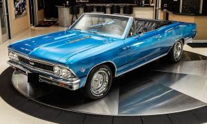 1966 Chevrolet Chevelle Convertible Blue 502 V8 21714 Miles